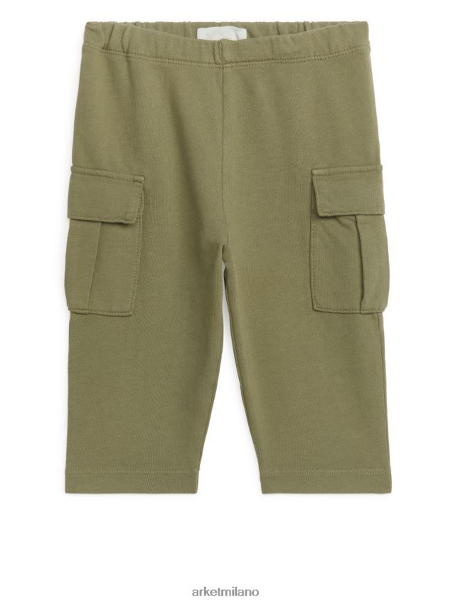 vestiario esso ARKET bambini pantaloni pratici in jersey verde kaki 6F0F6L1689