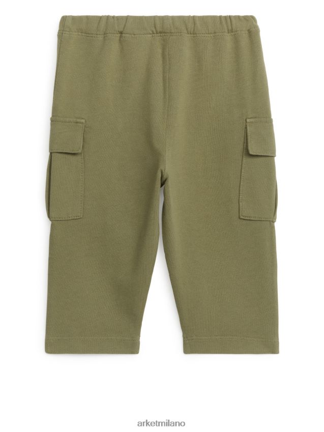 vestiario esso ARKET bambini pantaloni pratici in jersey verde kaki 6F0F6L1689