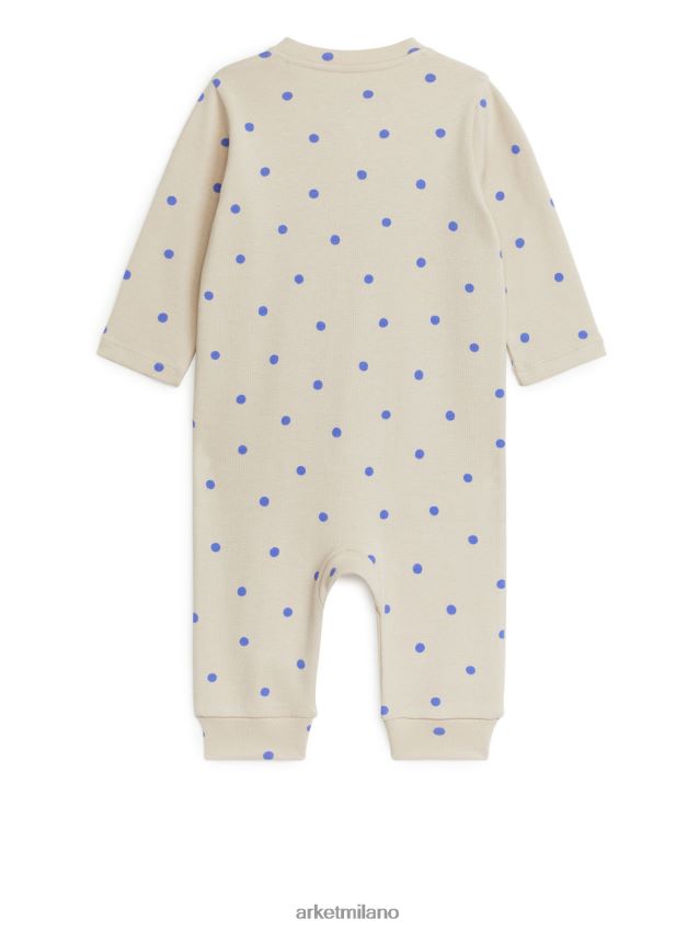 vestiario esso ARKET bambini pigiama tutto in uno beige/azzurro 6F0F6L1754