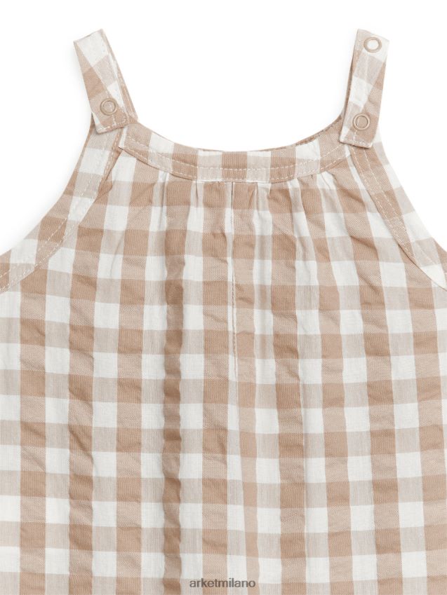vestiario esso ARKET bambini seersucker nel complesso beige/quadri 6F0F6L1706