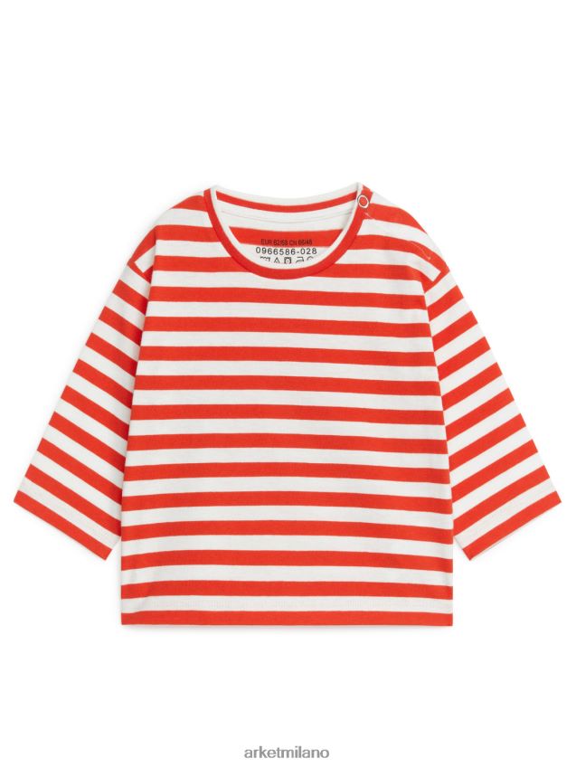 vestiario esso ARKET bambini top a maniche lunghe rosso/bianco sporco 6F0F6L1725