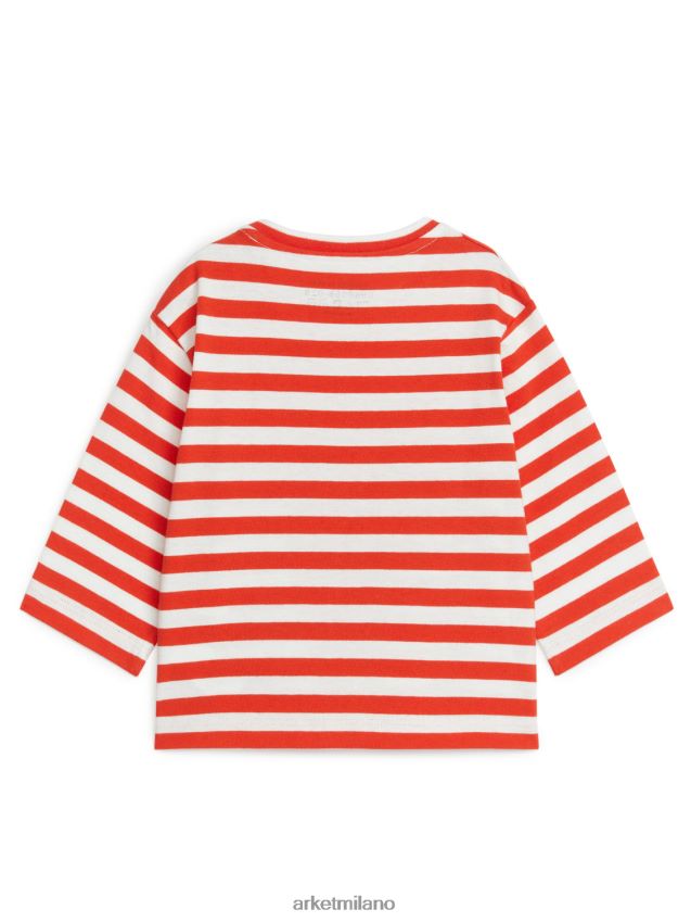 vestiario esso ARKET bambini top a maniche lunghe rosso/bianco sporco 6F0F6L1725