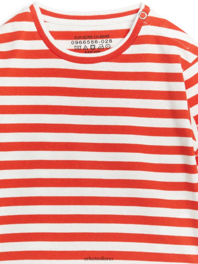 vestiario esso ARKET bambini top a maniche lunghe rosso/bianco sporco 6F0F6L1725