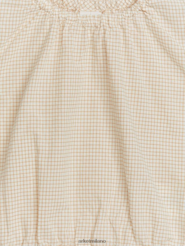 vestiario esso ARKET bambini top senza maniche in seersucker beige/quadri 6F0F6L1702