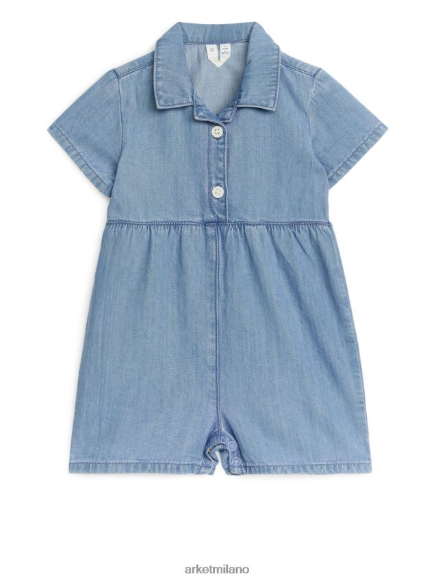 vestiario esso ARKET bambini tuta corta in denim azzurro 6F0F6L1721
