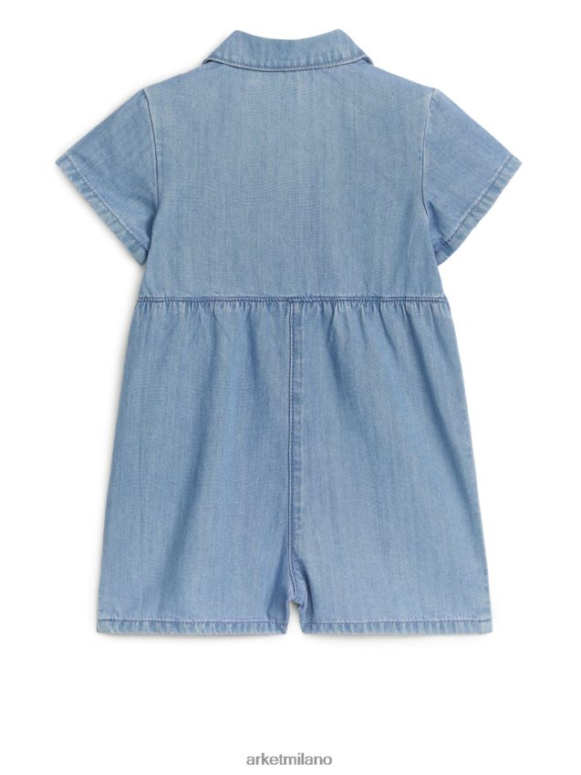 vestiario esso ARKET bambini tuta corta in denim azzurro 6F0F6L1721