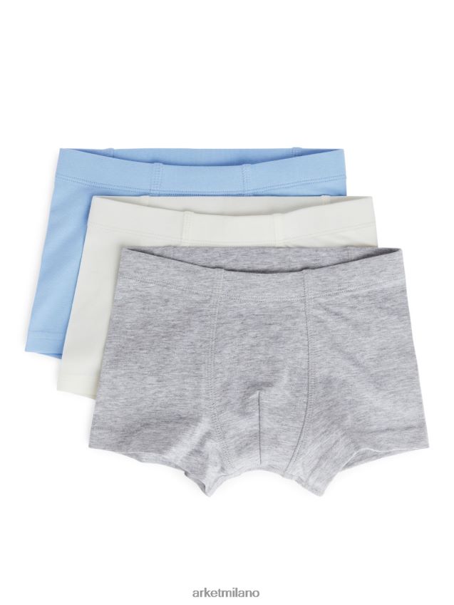 vestiario esso ARKET bambini bauli in maglia azzurro/grigio melange/bianco 6F0F6L1625