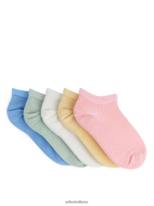 vestiario esso ARKET bambini calzini da ginnastica, 5 paia morbido arcobaleno/multicolore 6F0F6L1599