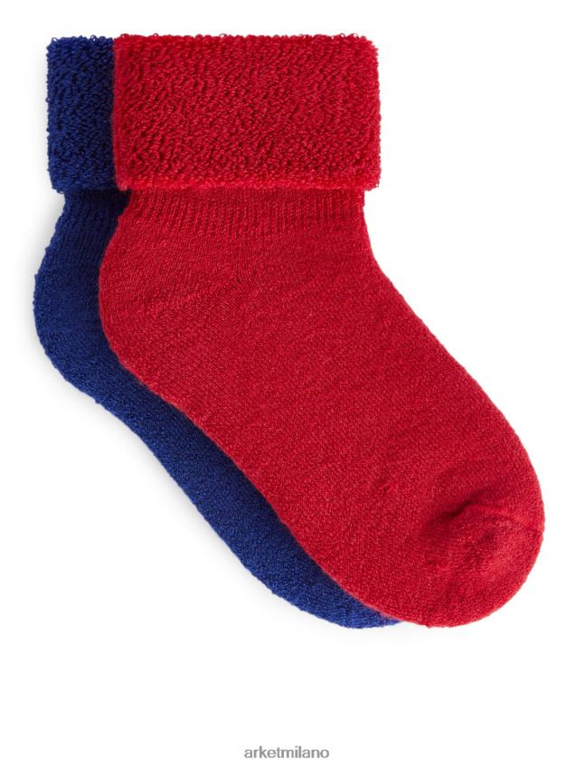 vestiario esso ARKET bambini calzini in spugna di lana Rosso & blu 6F0F6L1608