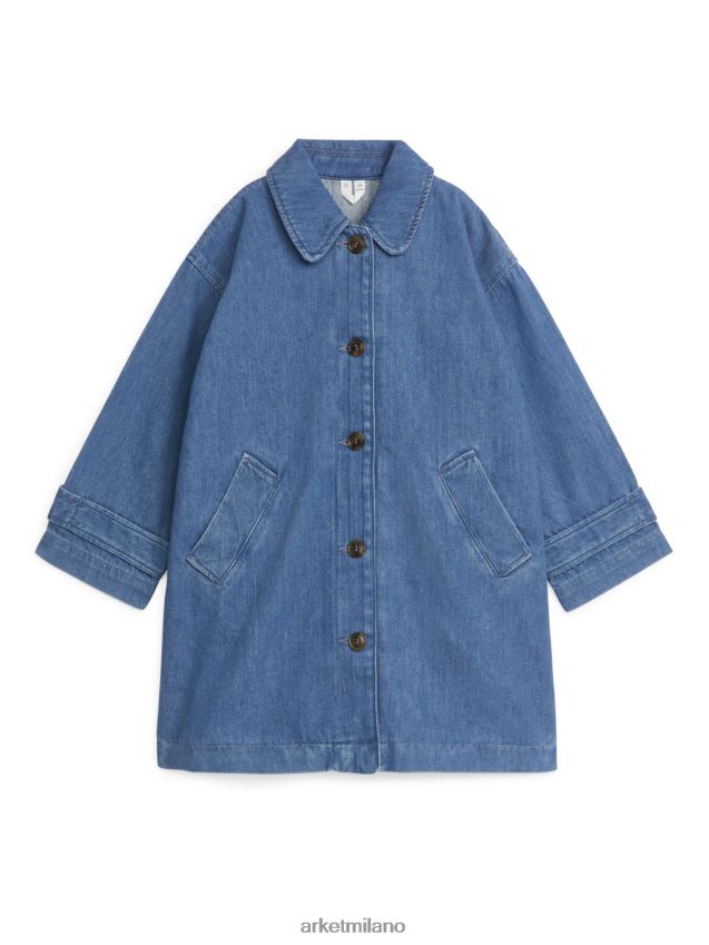 vestiario esso ARKET bambini trench in denim blu 6F0F6L1672