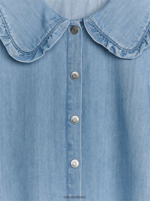 vestiario esso ARKET bambini camicetta in denim con volant blu 6F0F6L1438