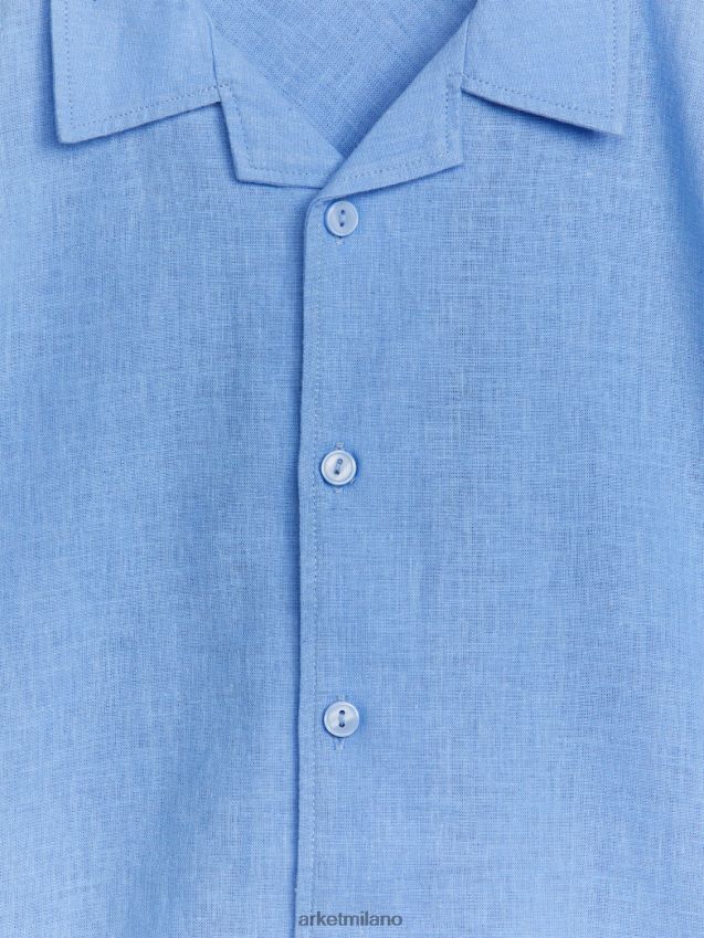 vestiario esso ARKET bambini camicia a maniche corte blu 6F0F6L1469