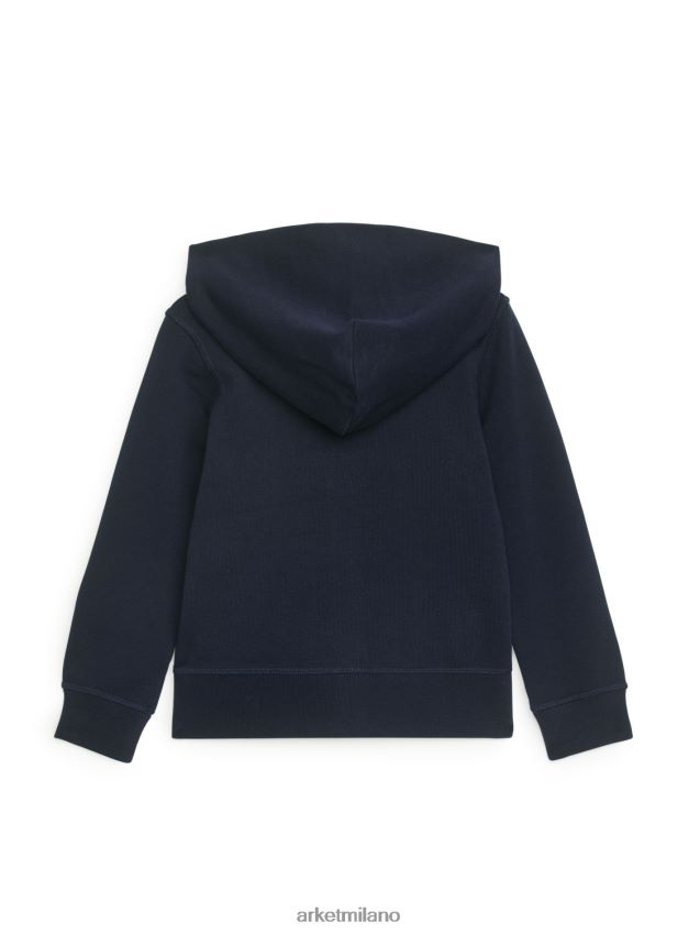 vestiario esso ARKET bambini felpa con cappuccio con cerniera blu scuro 6F0F6L1530