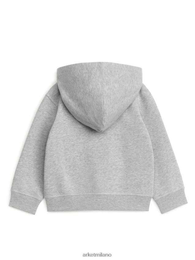 vestiario esso ARKET bambini felpa con cappuccio con cerniera grigio chiaro 6F0F6L1494
