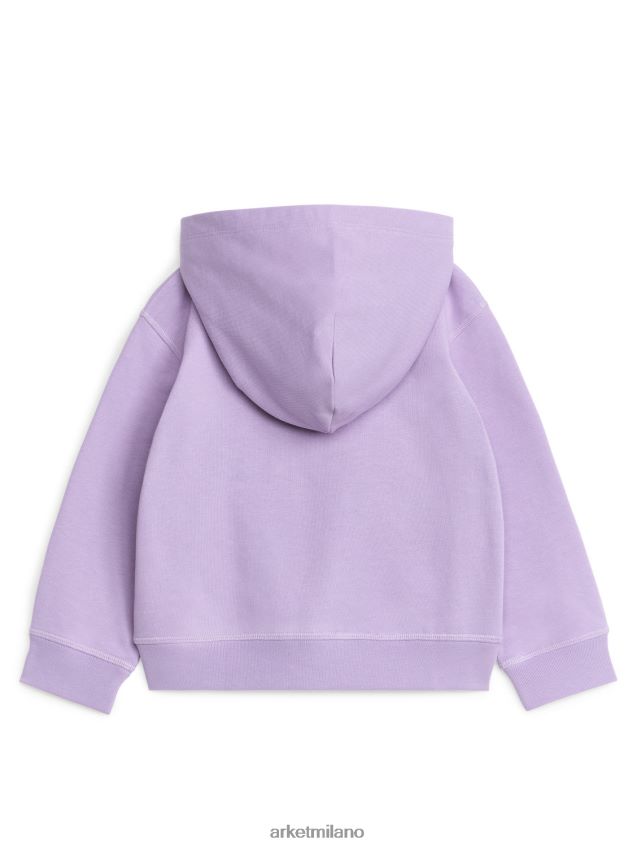 vestiario esso ARKET bambini felpa con cappuccio con cerniera lilla 6F0F6L1492