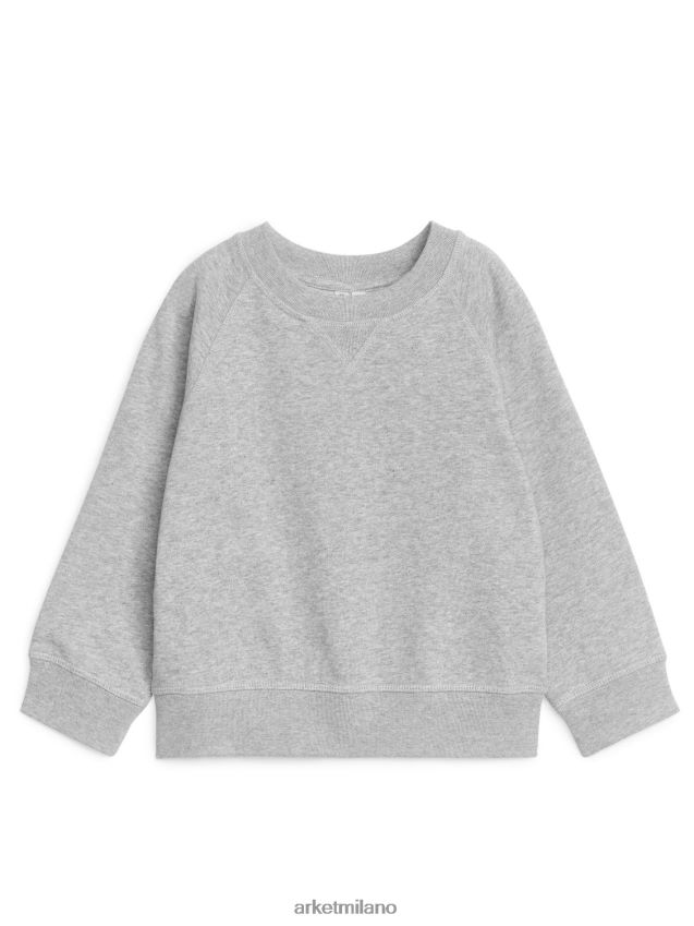 vestiario esso ARKET bambini felpa in spugna francese grigio melange 6F0F6L1522