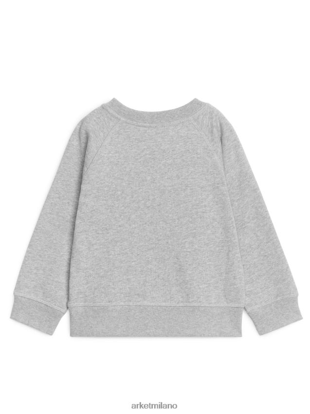 vestiario esso ARKET bambini felpa in spugna francese grigio melange 6F0F6L1522