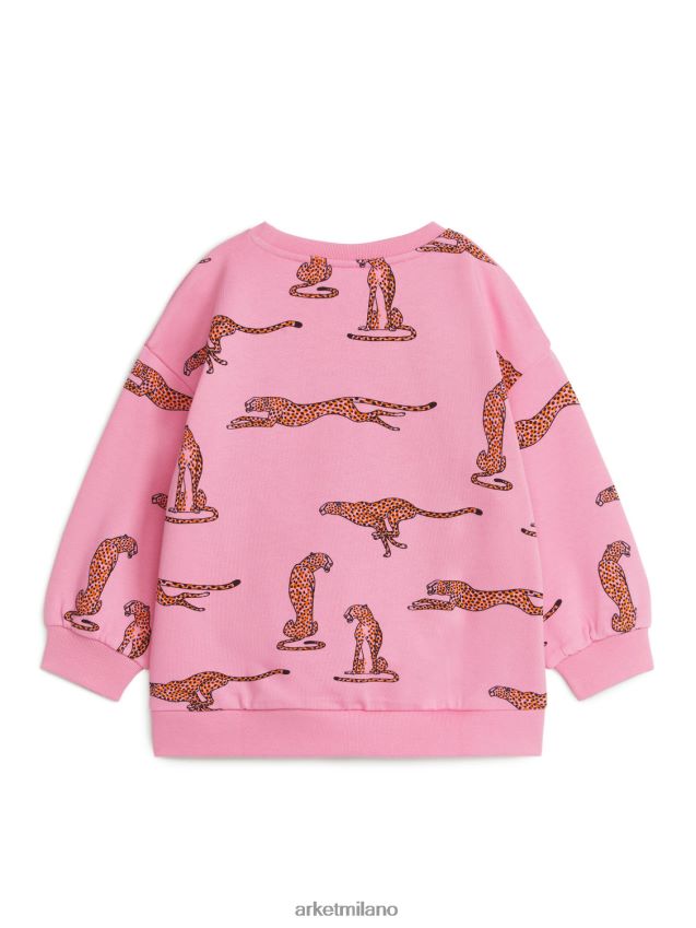 vestiario esso ARKET bambini felpa oversize rosa/ghepardo 6F0F6L1440