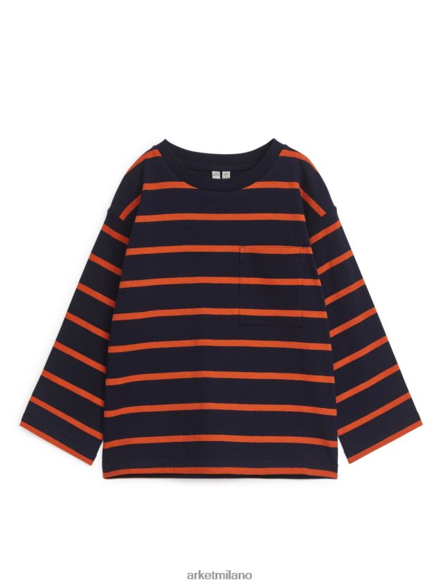 vestiario esso ARKET bambini maglietta a maniche lunghe blu scuro/righe 6F0F6L1453
