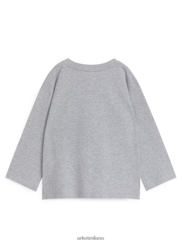 vestiario esso ARKET bambini maglietta a maniche lunghe grigio melange/robot 6F0F6L1485