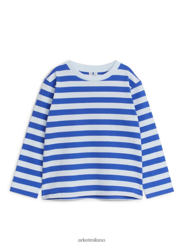 vestiario esso ARKET bambini maglietta a maniche lunghe striscia blu 6F0F6L1512