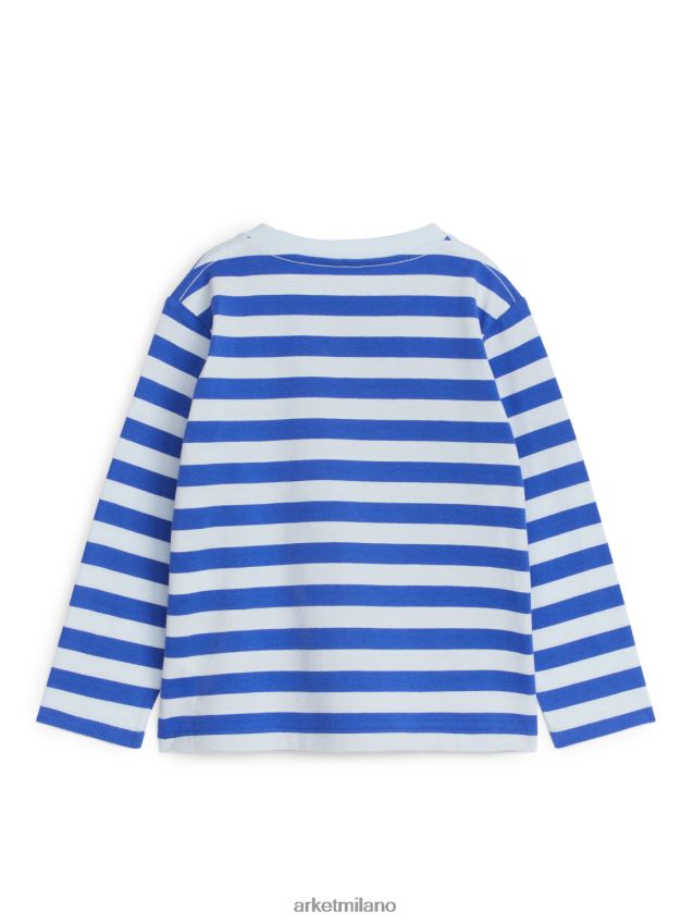 vestiario esso ARKET bambini maglietta a maniche lunghe striscia blu 6F0F6L1512