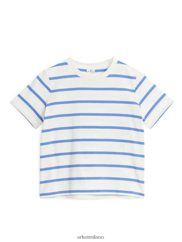 vestiario esso ARKET bambini maglietta a righe bianco blu 6F0F6L1477