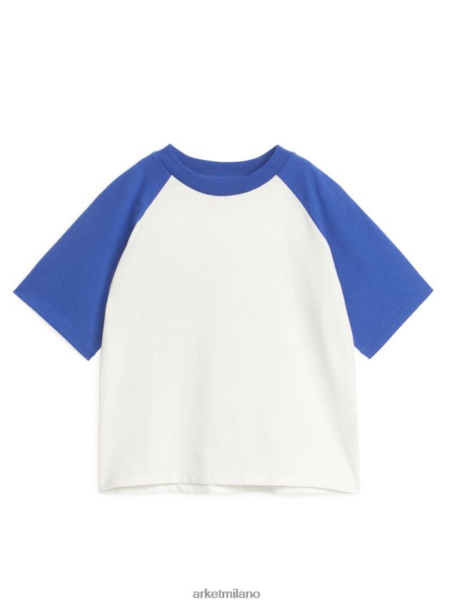 vestiario esso ARKET bambini maglietta con maniche raglan bianco blu 6F0F6L1458
