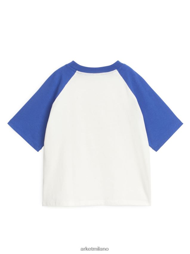 vestiario esso ARKET bambini maglietta con maniche raglan bianco blu 6F0F6L1458