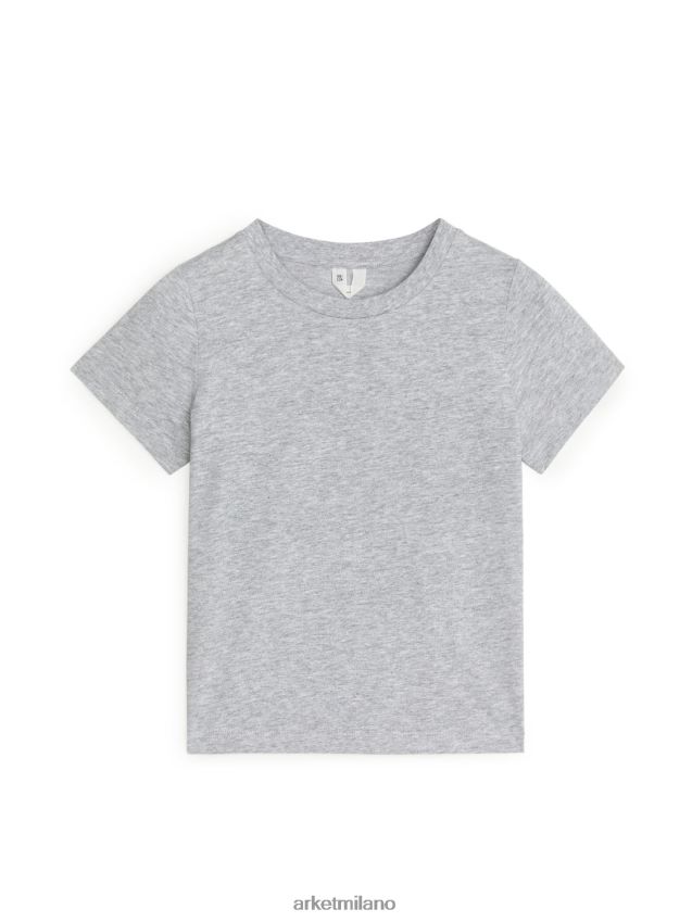 vestiario esso ARKET bambini maglietta girocollo grigio melange 6F0F6L1531