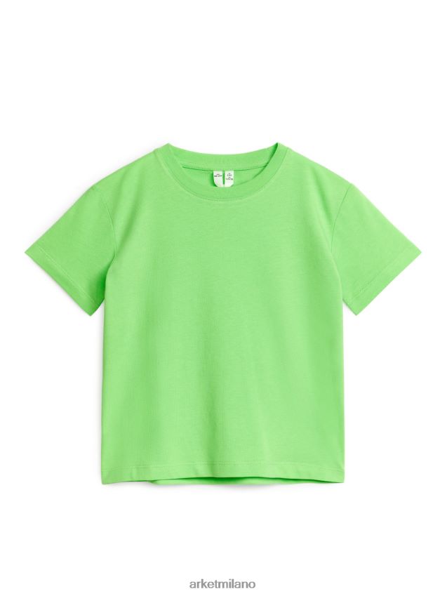 vestiario esso ARKET bambini maglietta girocollo verde acceso 6F0F6L1472