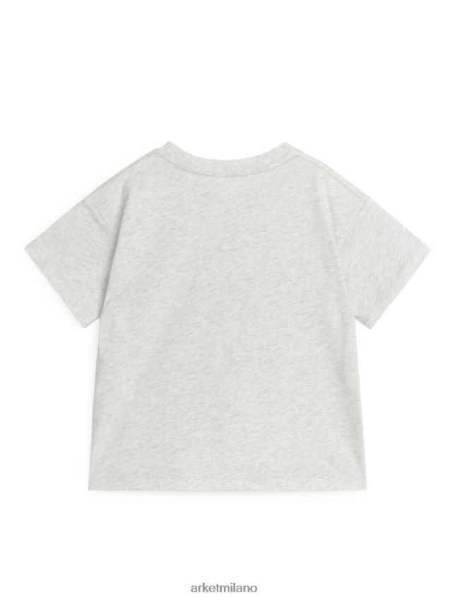 vestiario esso ARKET bambini maglietta leggera grigio chiaro melange 6F0F6L1519