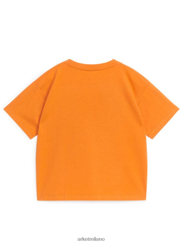 vestiario esso ARKET bambini maglietta oversize arancione/robot 6F0F6L1482