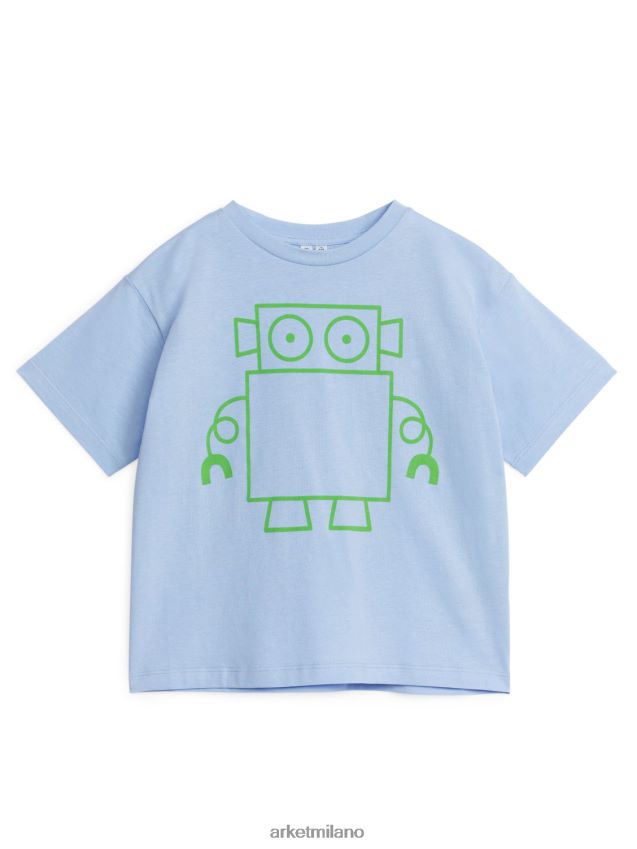 vestiario esso ARKET bambini maglietta oversize azzurro/robot 6F0F6L1457