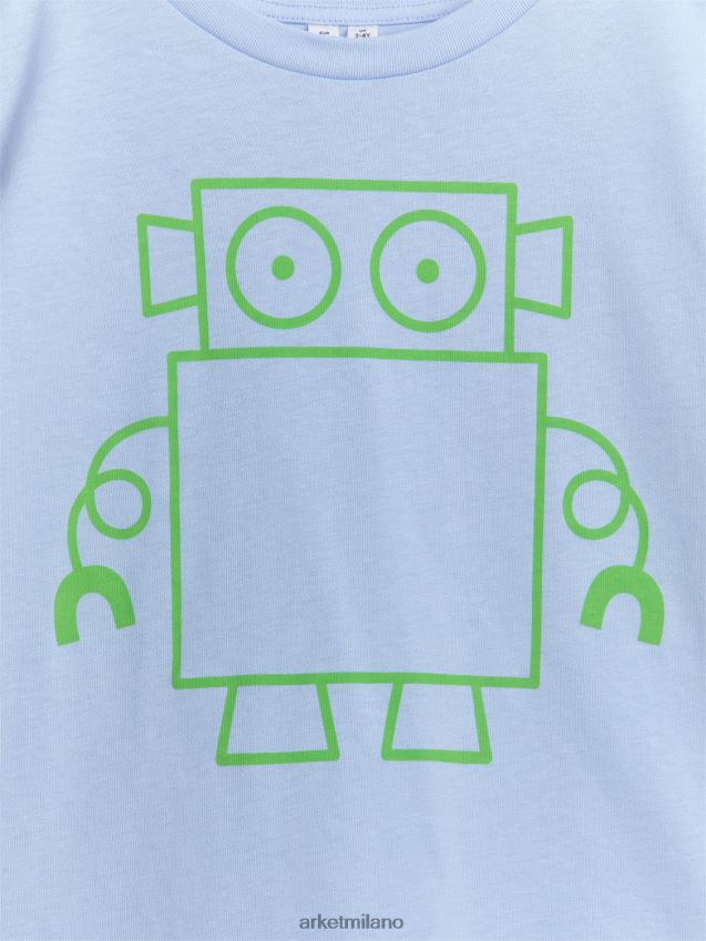vestiario esso ARKET bambini maglietta oversize azzurro/robot 6F0F6L1457