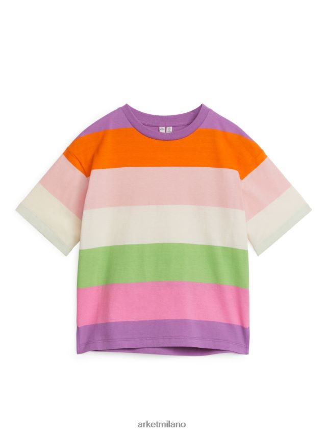 vestiario esso ARKET bambini maglietta oversize multi/righe 6F0F6L1451