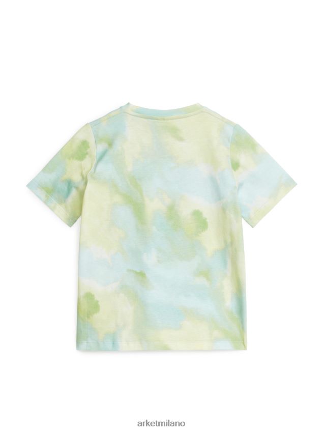 vestiario esso ARKET bambini maglietta stampata turchese/tie-dye 6F0F6L1454