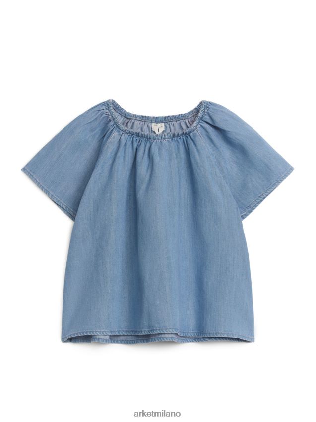 vestiario esso ARKET bambini parte superiore arricciata blu 6F0F6L1464
