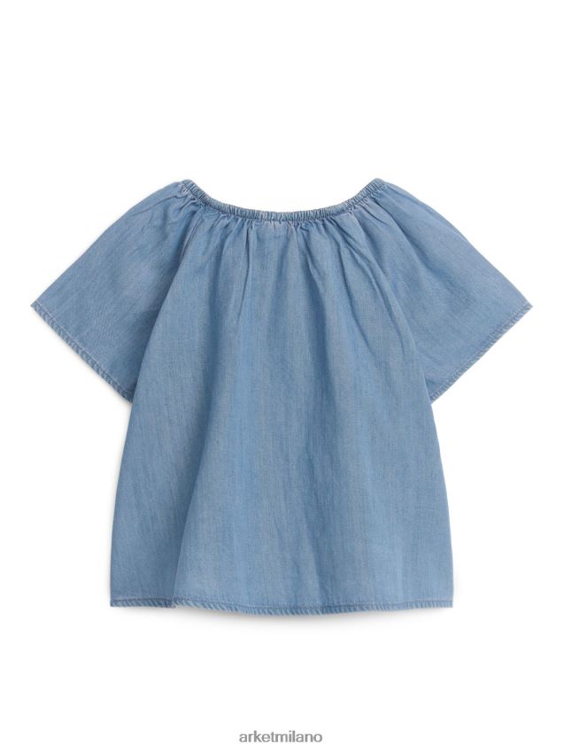 vestiario esso ARKET bambini parte superiore arricciata blu 6F0F6L1464