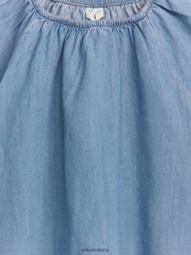 vestiario esso ARKET bambini parte superiore arricciata blu 6F0F6L1464