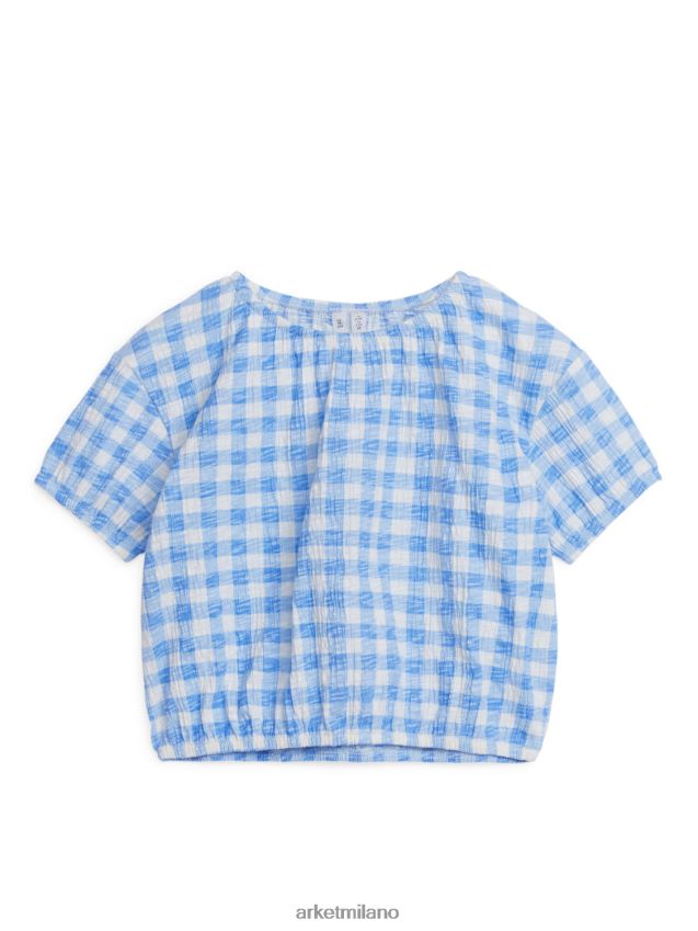 vestiario esso ARKET bambini parte superiore strutturata bianco blu 6F0F6L1455