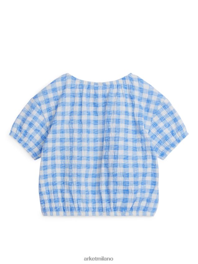 vestiario esso ARKET bambini parte superiore strutturata bianco blu 6F0F6L1455