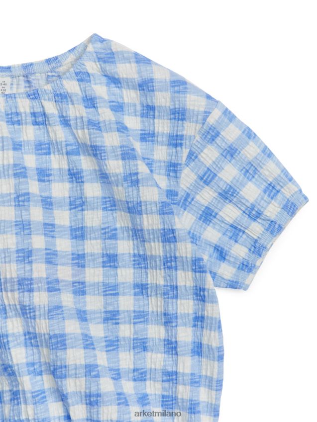 vestiario esso ARKET bambini parte superiore strutturata bianco blu 6F0F6L1455