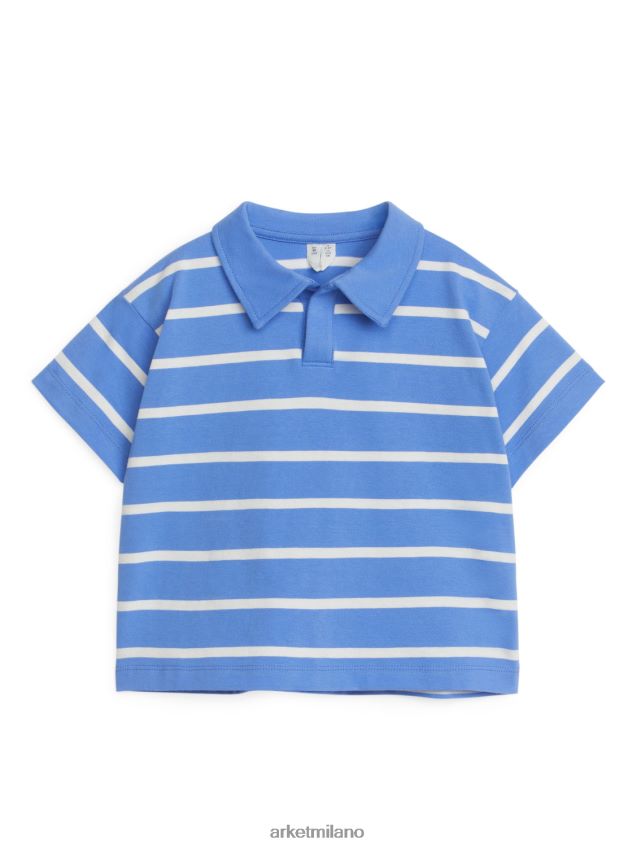 vestiario esso ARKET bambini polo a maniche corte blu bianco 6F0F6L1436