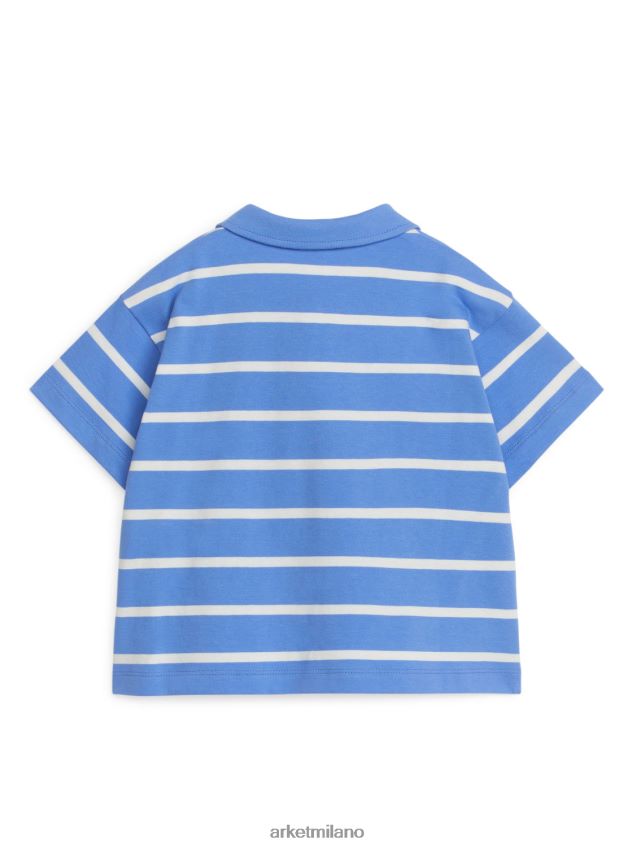 vestiario esso ARKET bambini polo a maniche corte blu bianco 6F0F6L1436