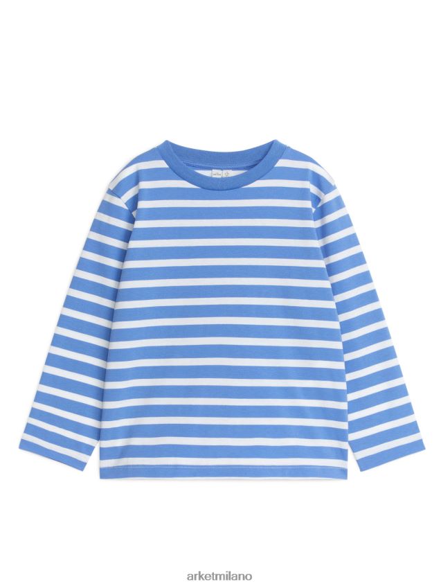 vestiario esso ARKET bambini set di 2 magliette a maniche lunghe bianco blu 6F0F6L1504