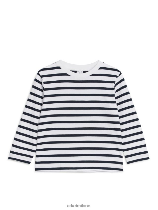 vestiario esso ARKET bambini set di 2 magliette a maniche lunghe blu scuro/beige 6F0F6L1518