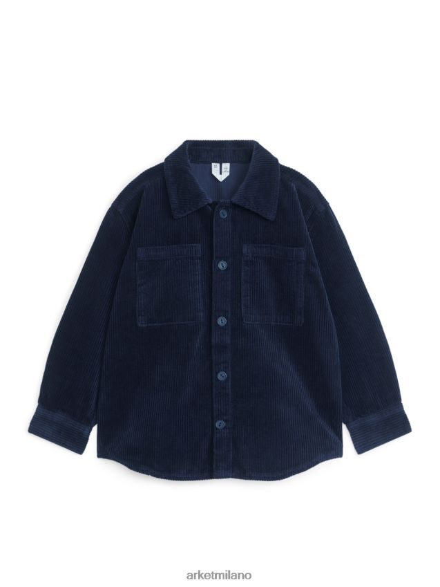 vestiario esso ARKET bambini sopracamicia di velluto a coste blu scuro 6F0F6L1437