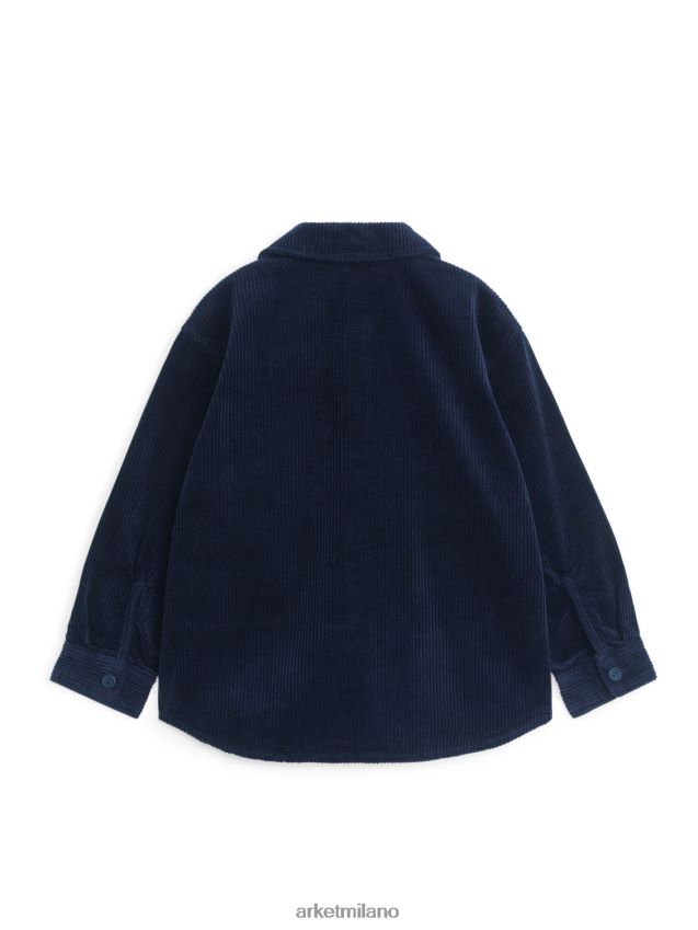 vestiario esso ARKET bambini sopracamicia di velluto a coste blu scuro 6F0F6L1437