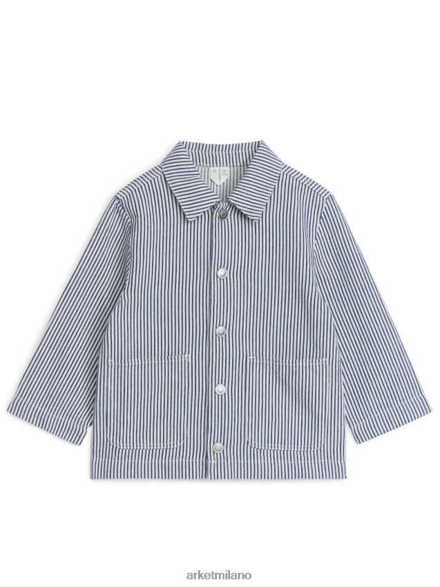 vestiario esso ARKET bambini sovracamicia in twill blu bianco 6F0F6L1500